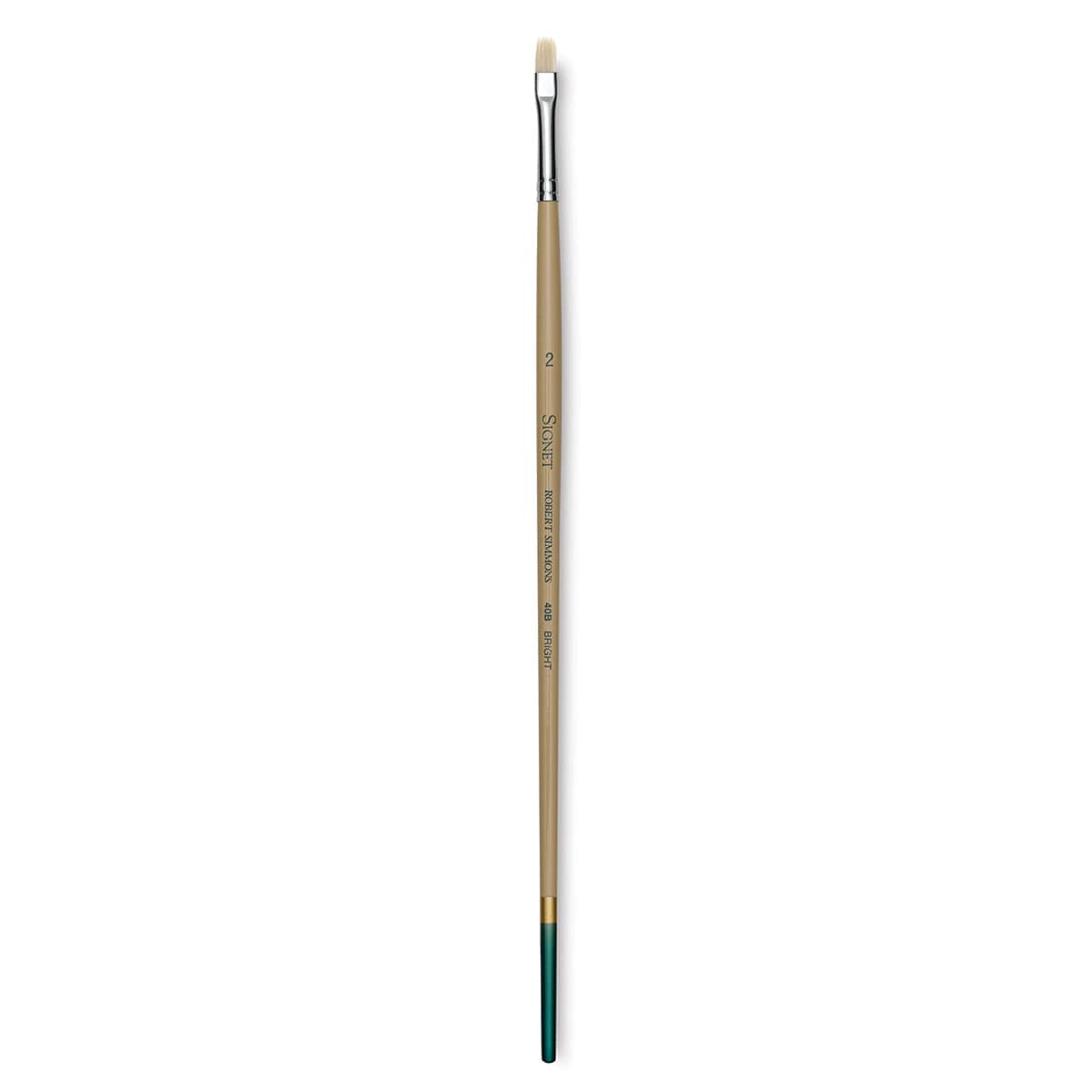 Robert Simmons Signet Bristle Brush - Bright, Long Handle, Size 2