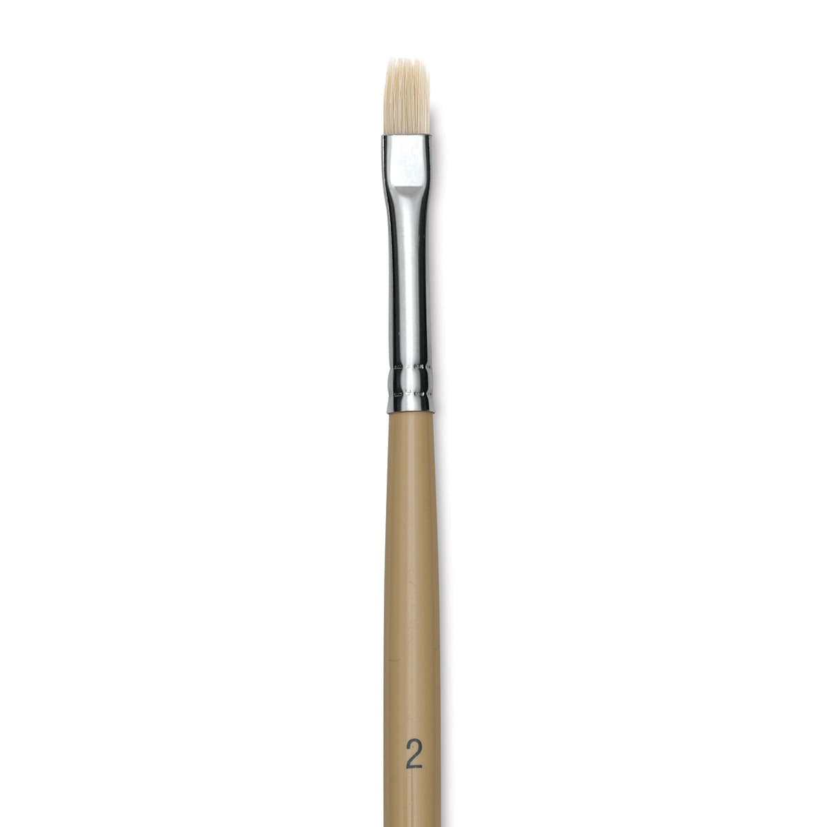 Robert Simmons Signet Bristle Brush - Bright, Long Handle, Size 2 close up