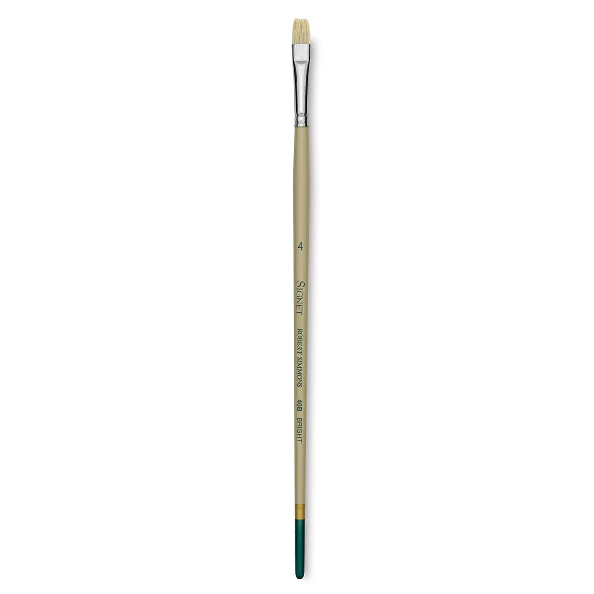 Robert Simmons Signet Bristle Brush - Bright, Long Handle, Size 4