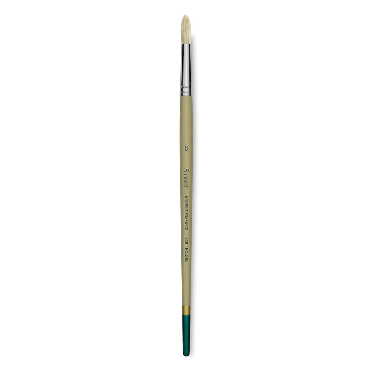 Robert Simmons Signet Brush - Round, Long Handle, Size 6