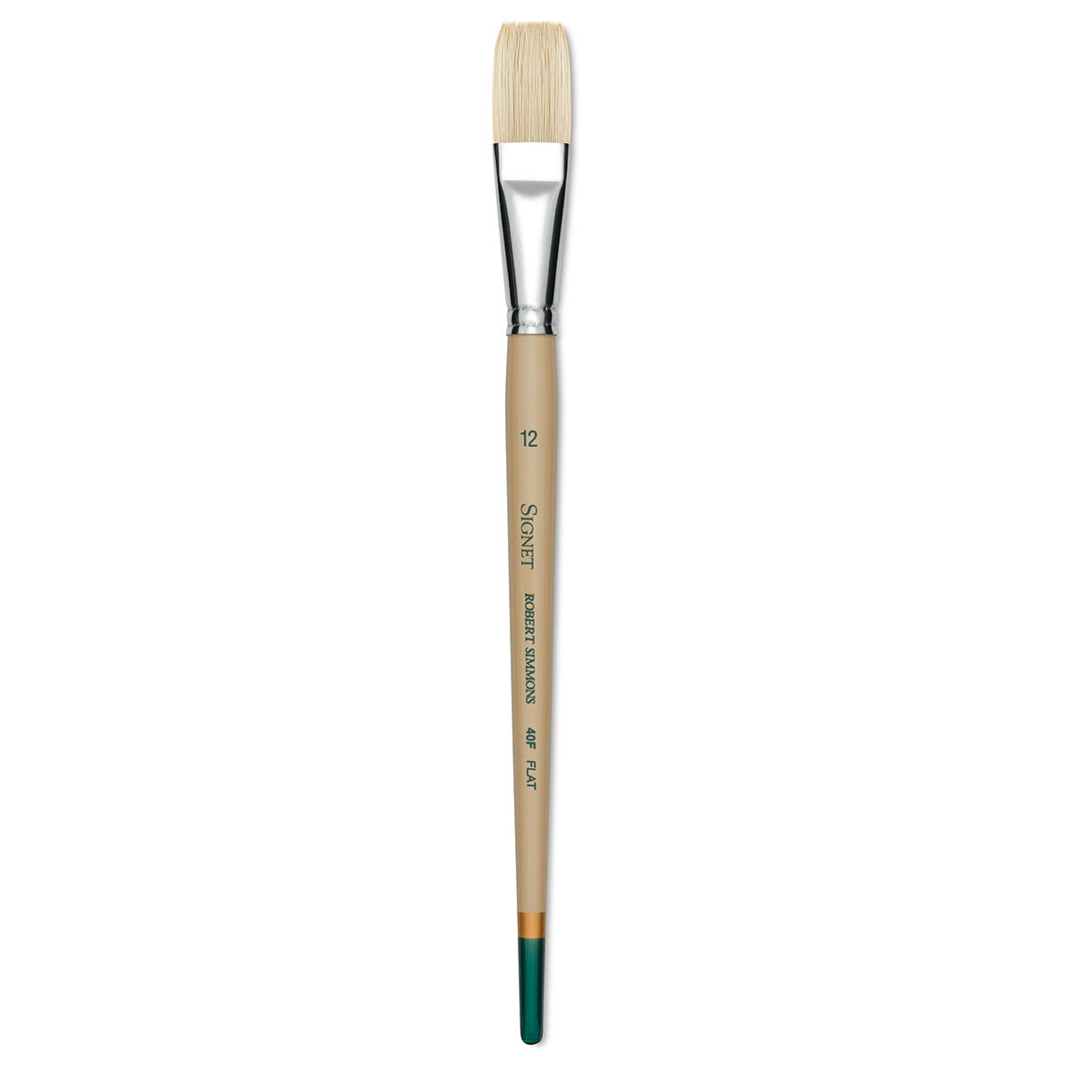 Robert Simmons Signet Brush - Flat, Long Handle, Size 12