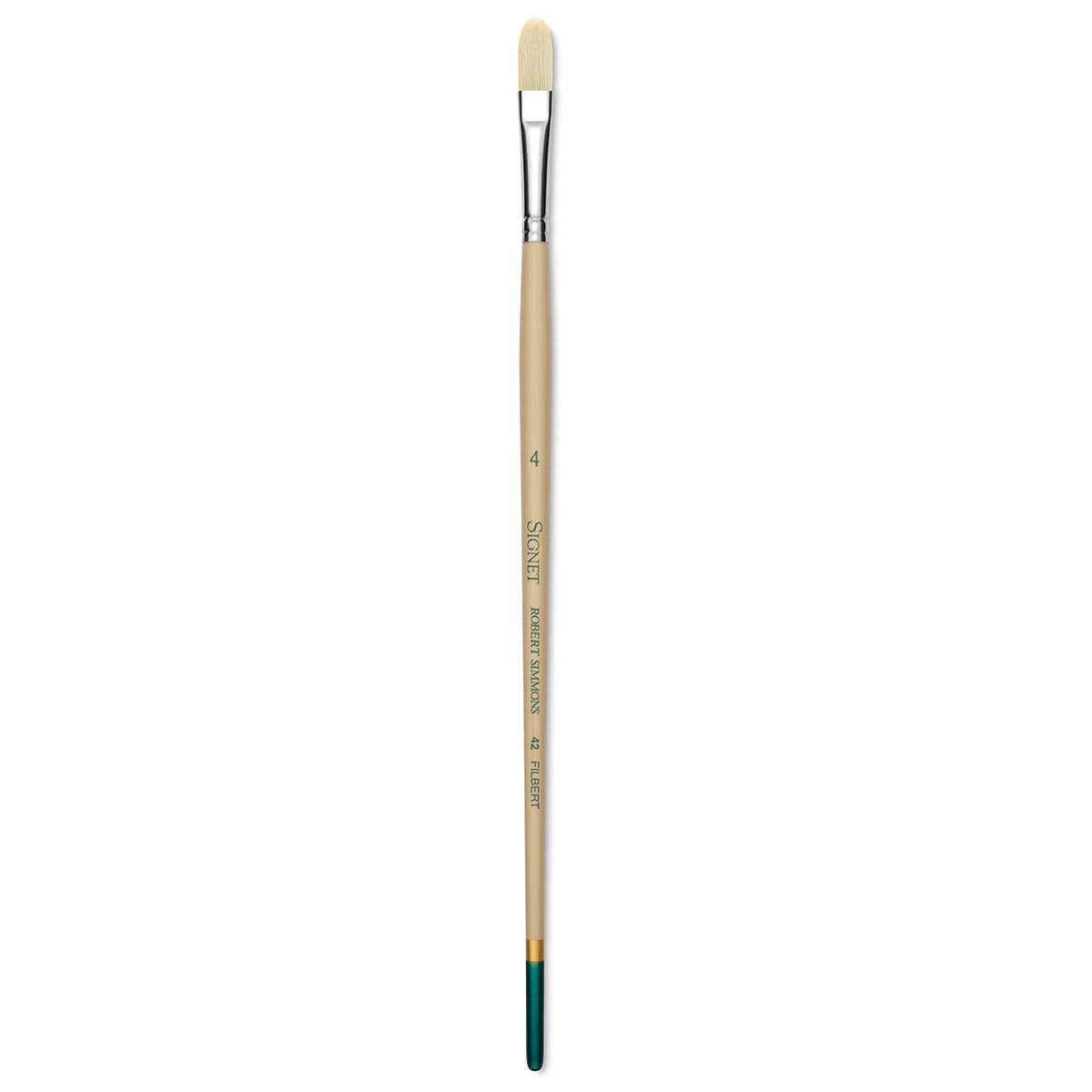 Robert Simmons Signet Brush - Filbert, Long Handle, Size 4