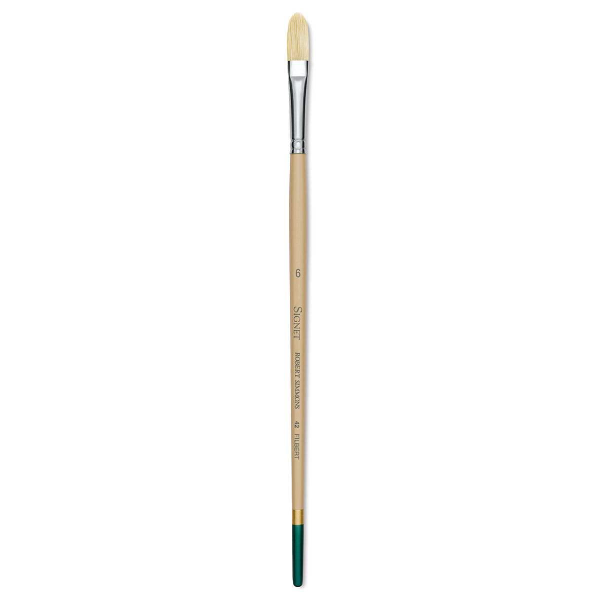 Robert Simmons Signet Brush - Filbert, Long Handle, Size 6