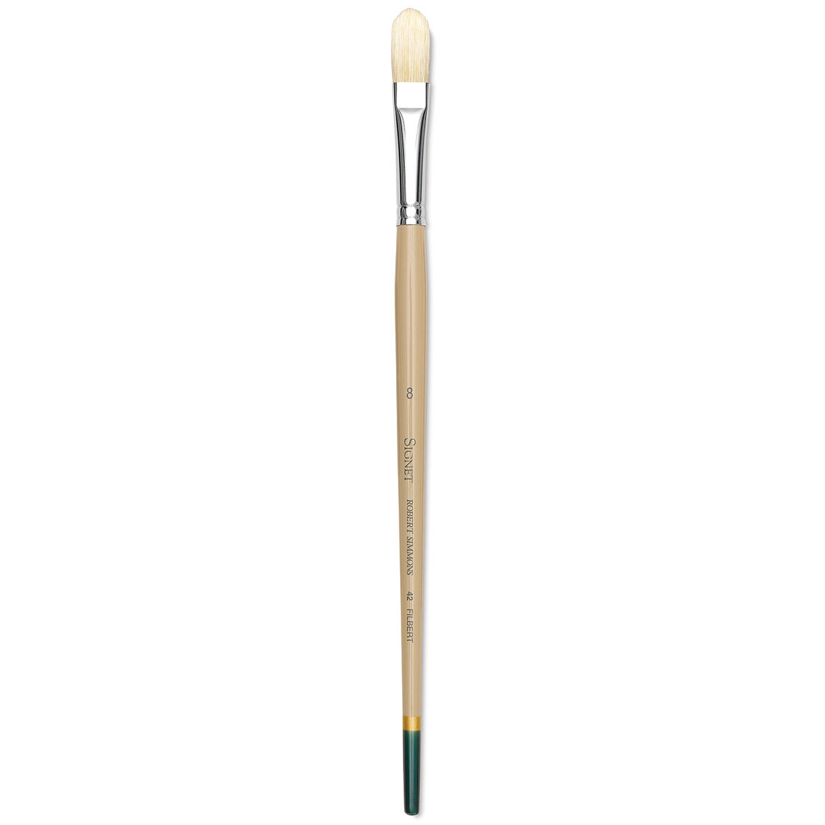 Robert Simmons Signet Brush - Filbert, Long Handle, Size 8
