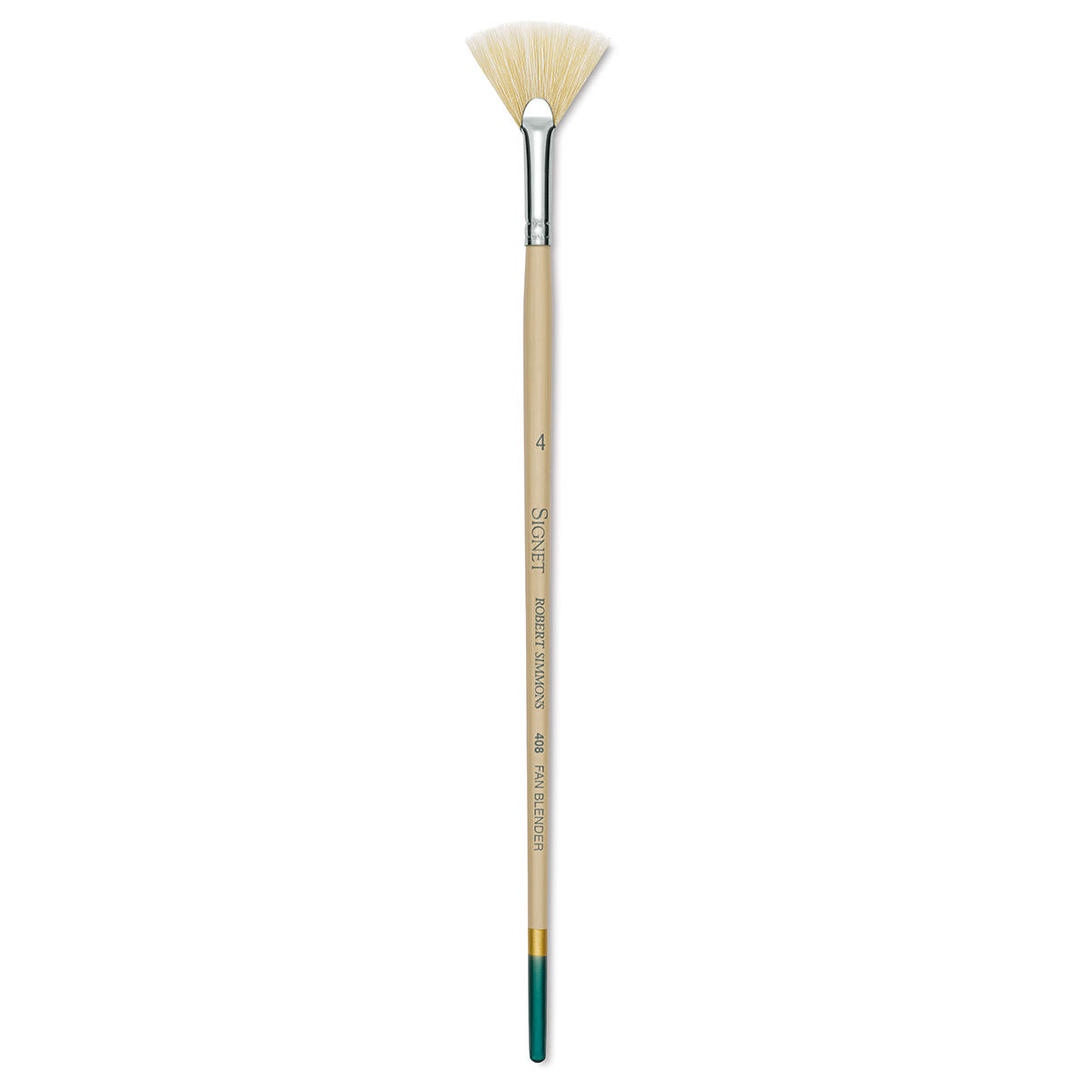 Robert Simmons Signet Brush - Fan Blender, Long Handle, Size 4