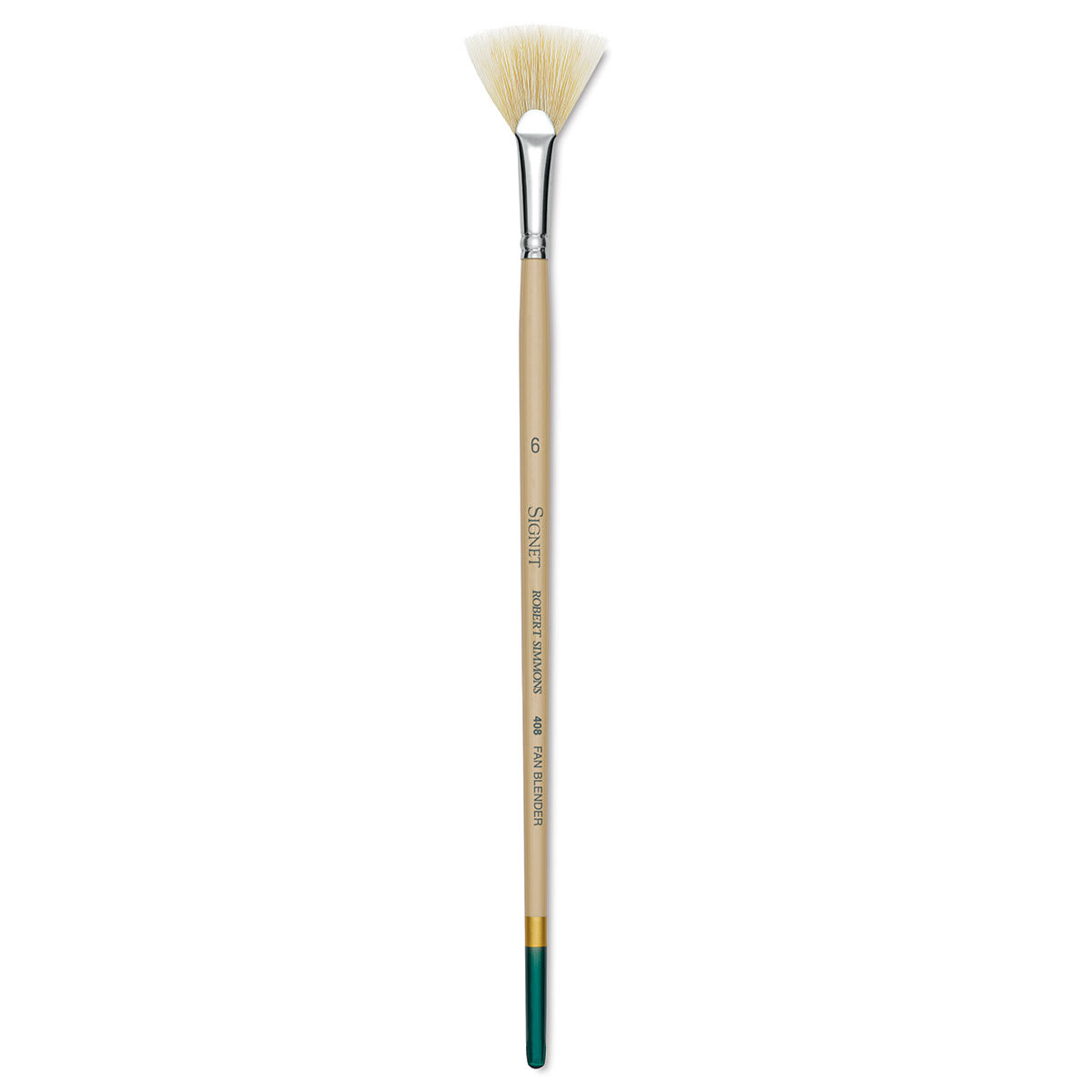 Robert Simmons Signet Brush - Fan Blender, Long Handle, Size 6