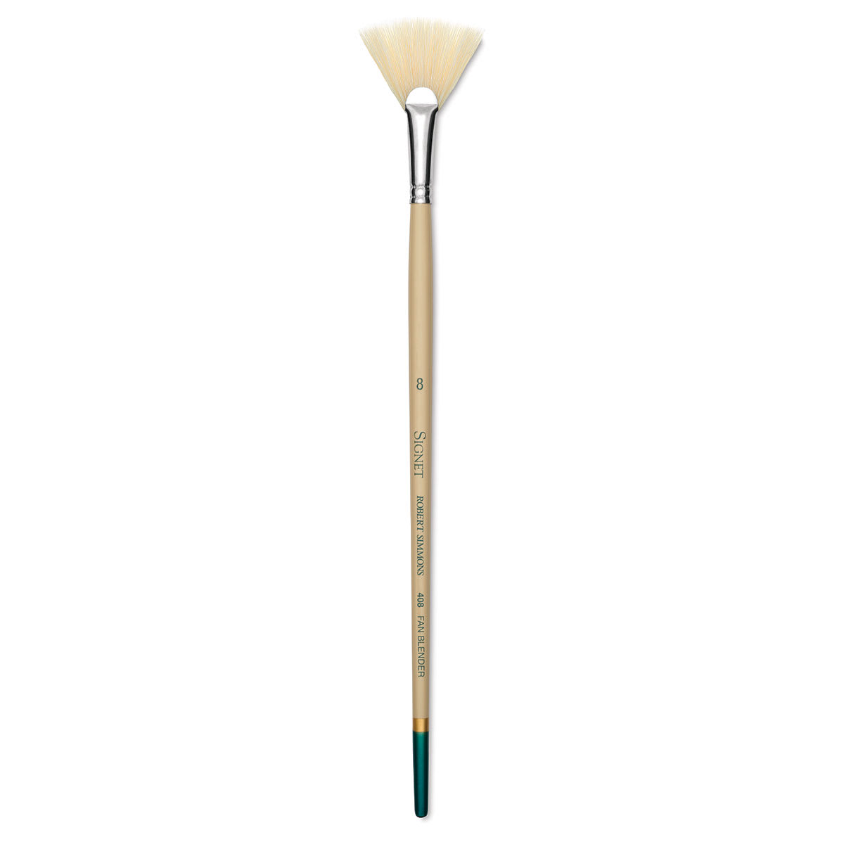 Robert Simmons Signet Brush - Fan Blender, Long Handle, Size 8