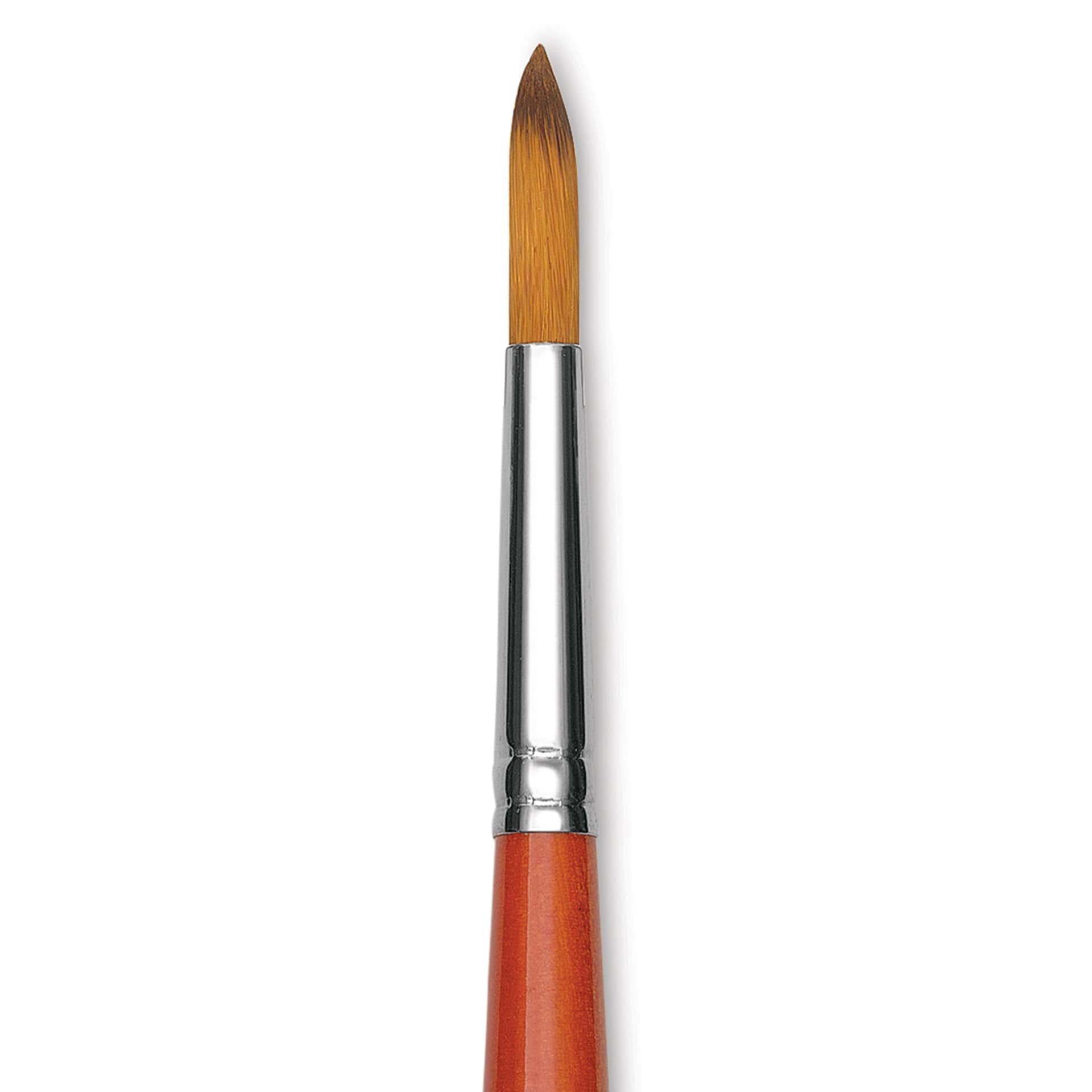 Raphael Golden Kaerell Brush - Round, Long Handle, Size 16, close-up