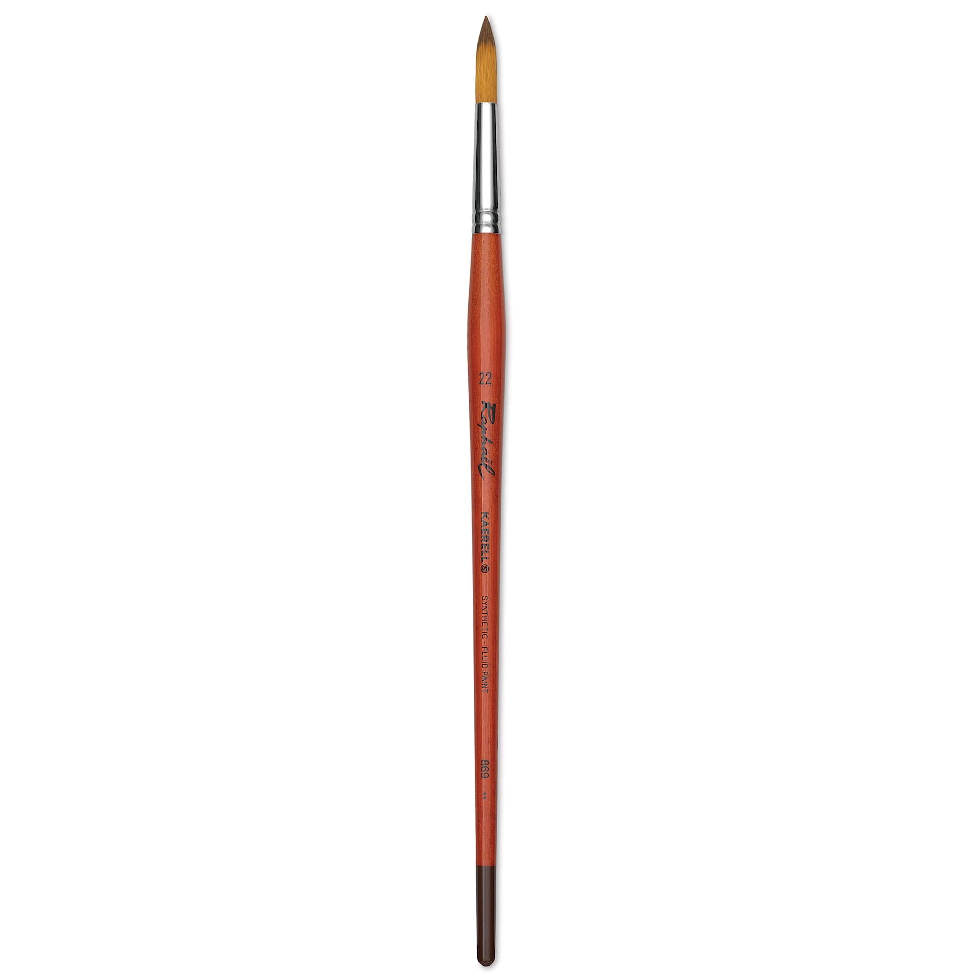 Raphael Golden Kaerell Brush - Round, Long Handle, Size 22