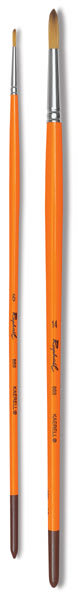 Raphaël Kaërell Synthetic Sable Brushes - Two Long Handled Round Brushes shown vertically