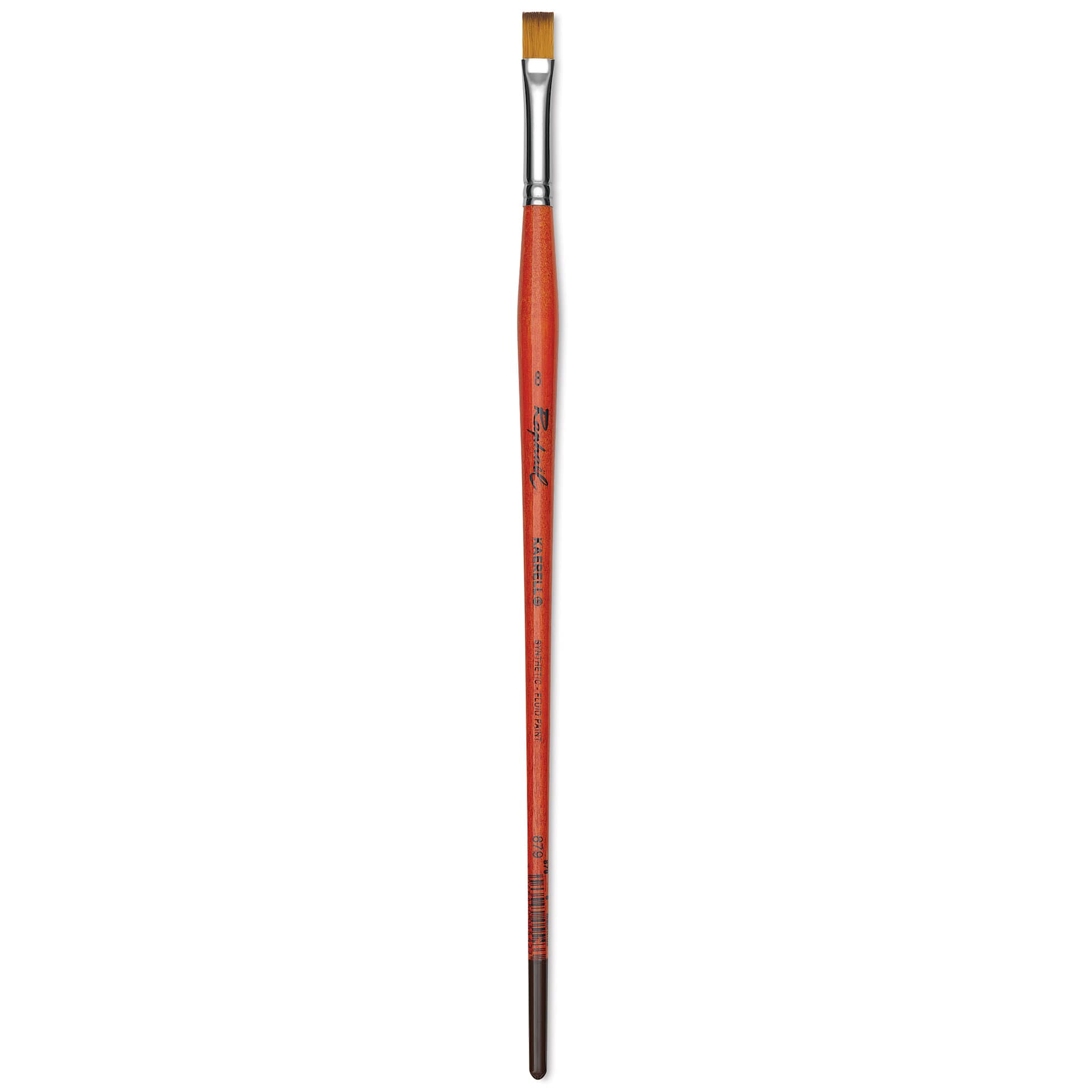 Raphael Golden Kaerell Brush - Flat, Long Handle, Size 8