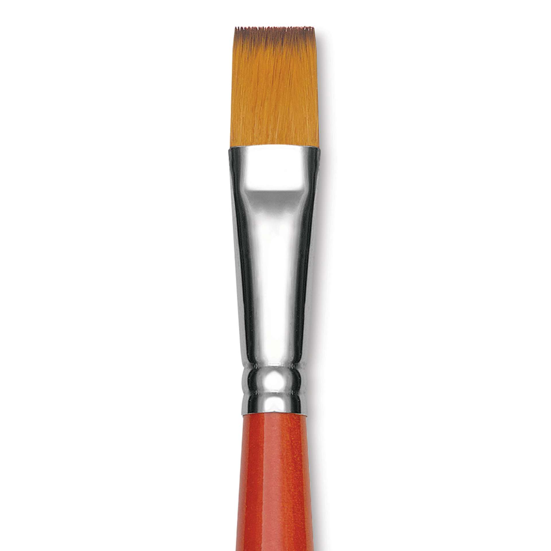 Raphael Golden Kaerell Brush - Flat, Long Handle, Size 14, close-up