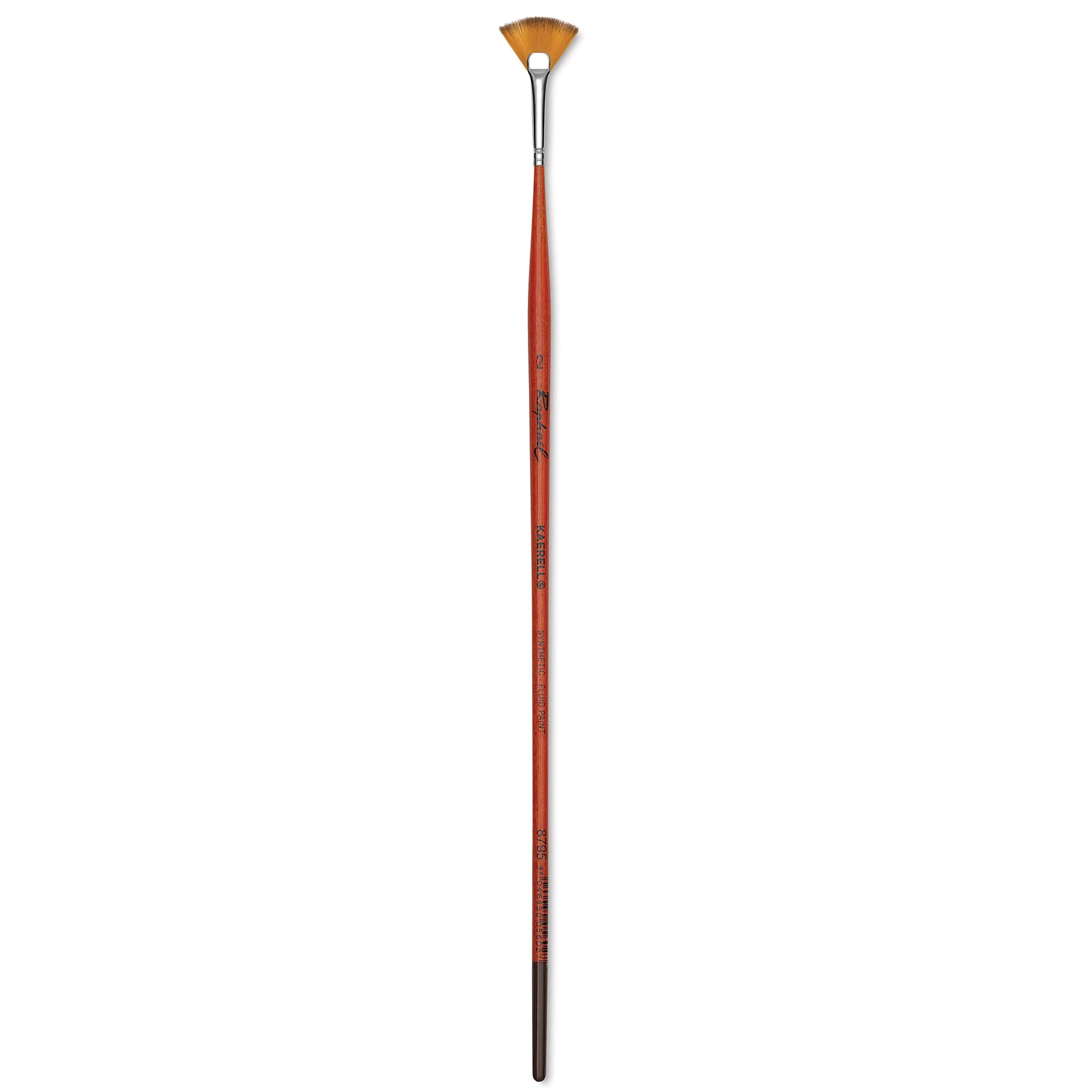 Raphaël Golden Kaërell Brush - Fan, Long Handle, Size 2