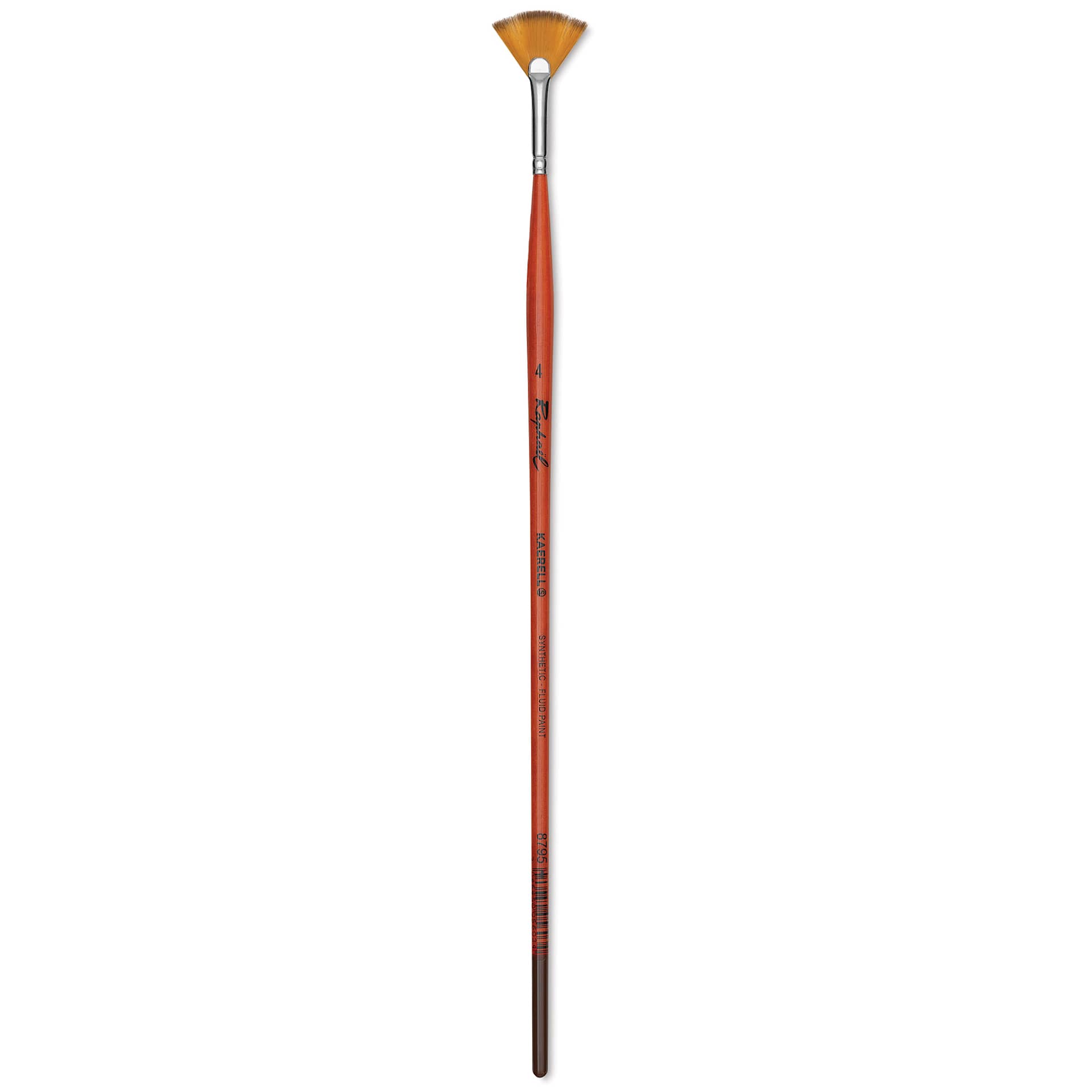 Raphaël Golden Kaërell Brush - Fan, Long Handle, Size 4