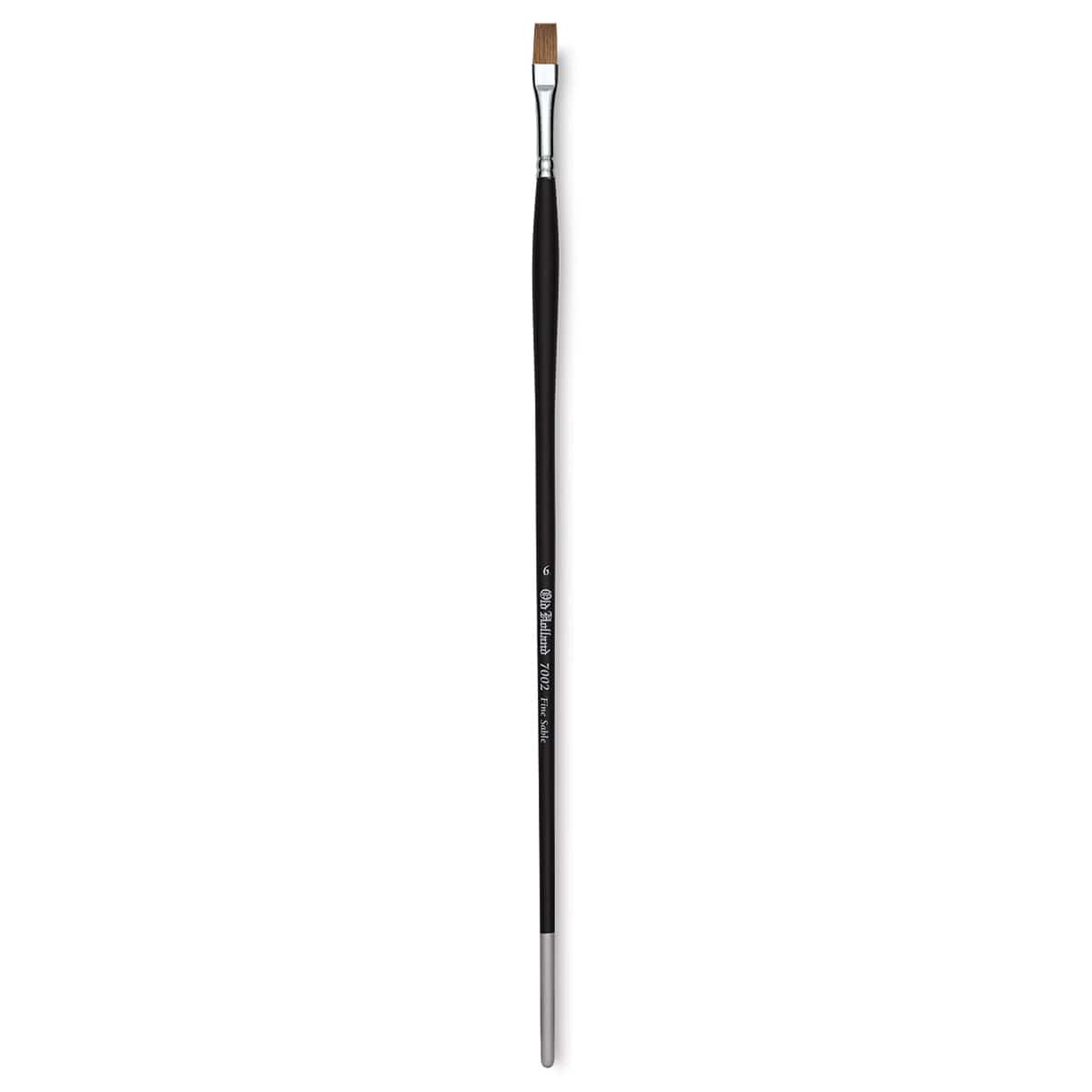 Old Holland Kolinsky Sable Brush - Flat, Long Handle, Size 6