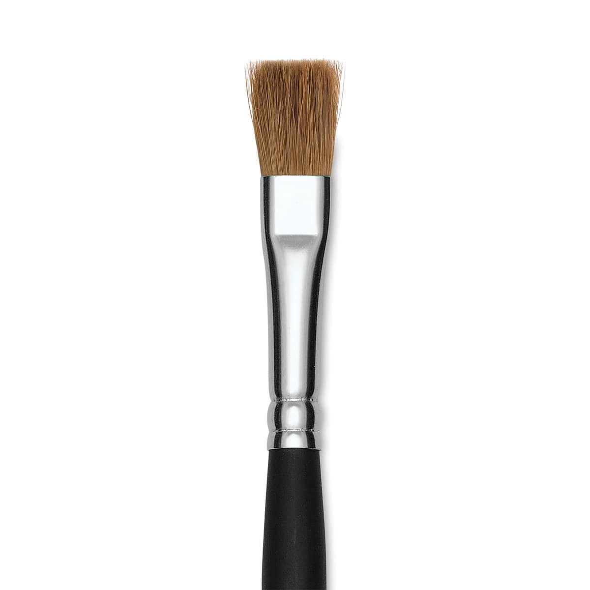 Old Holland Kolinsky Sable Brush - Flat, Long Handle, Size 8 close up