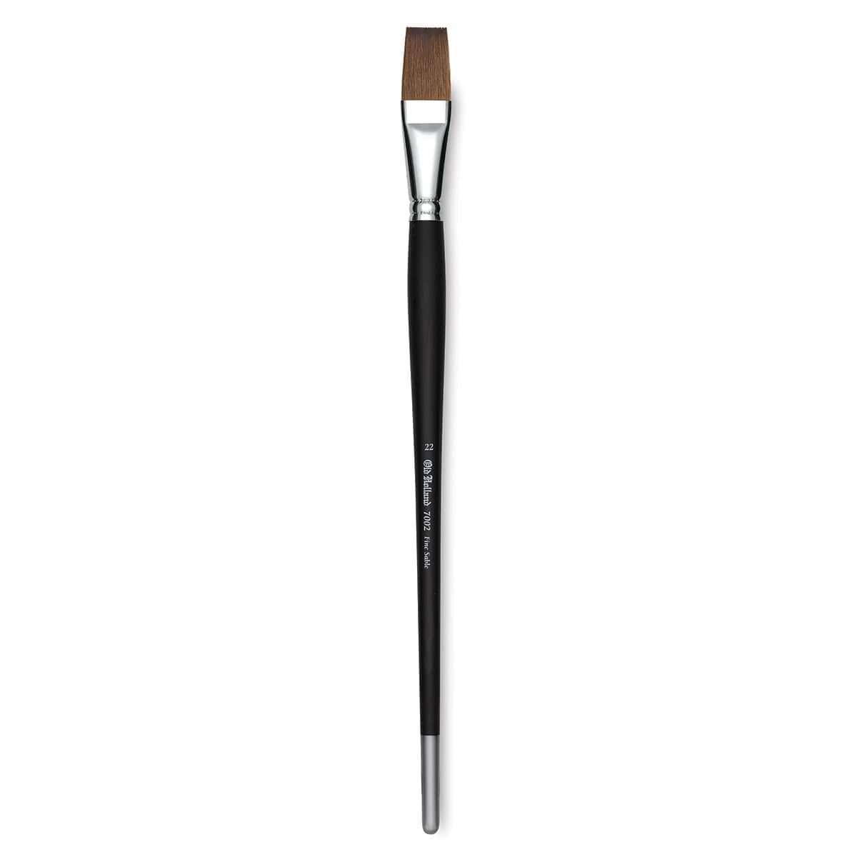 Old Holland Kolinsky Sable Brush - Flat, Long Handle, Size 22