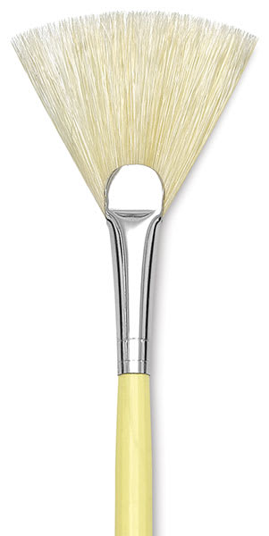 Isabey Chungking Interlocking Bristle Brushes - Closeup of Fan Brush
