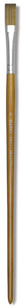 Isabey Isacryl Synthetic Brushes - Long Flat brush shown upright