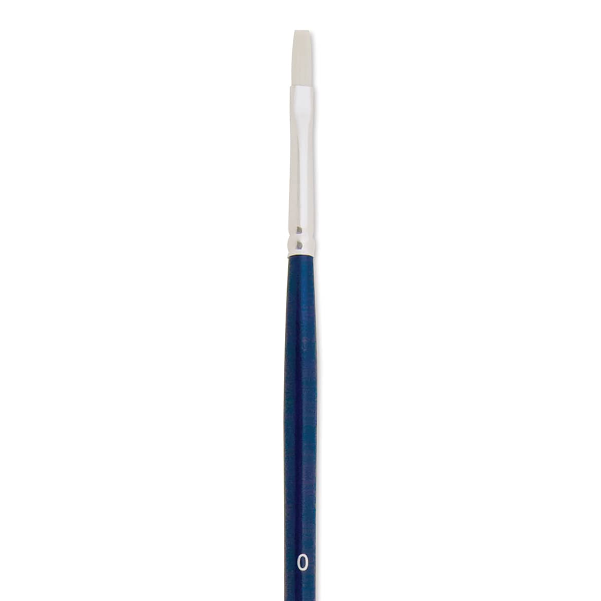Silver Brush Bristlon Stiff White Synthetic Brush - Flat, Size 0 (close-up)