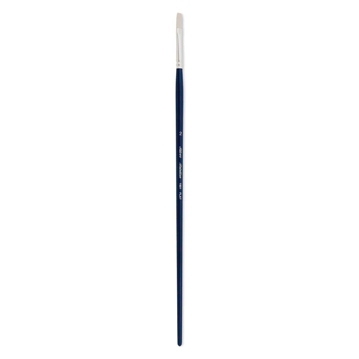 Silver Brush Bristlon Stiff White Synthetic Brush - Flat, Size 2