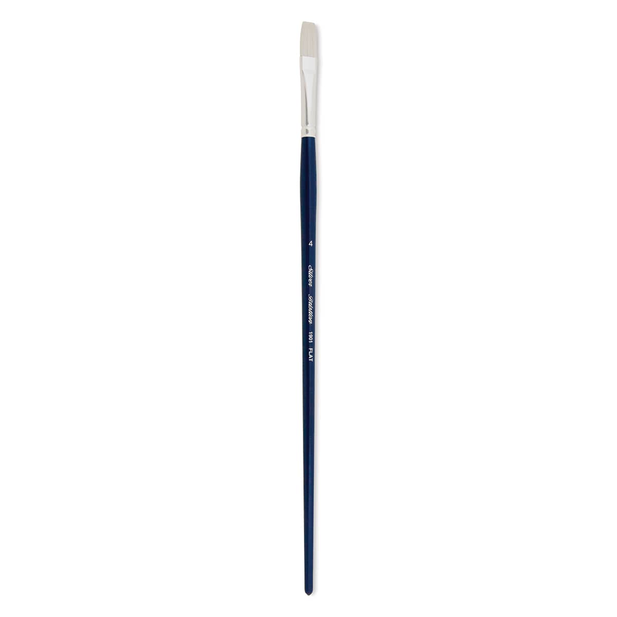 Silver Brush Bristlon Stiff White Synthetic Brush - Flat, Size 4