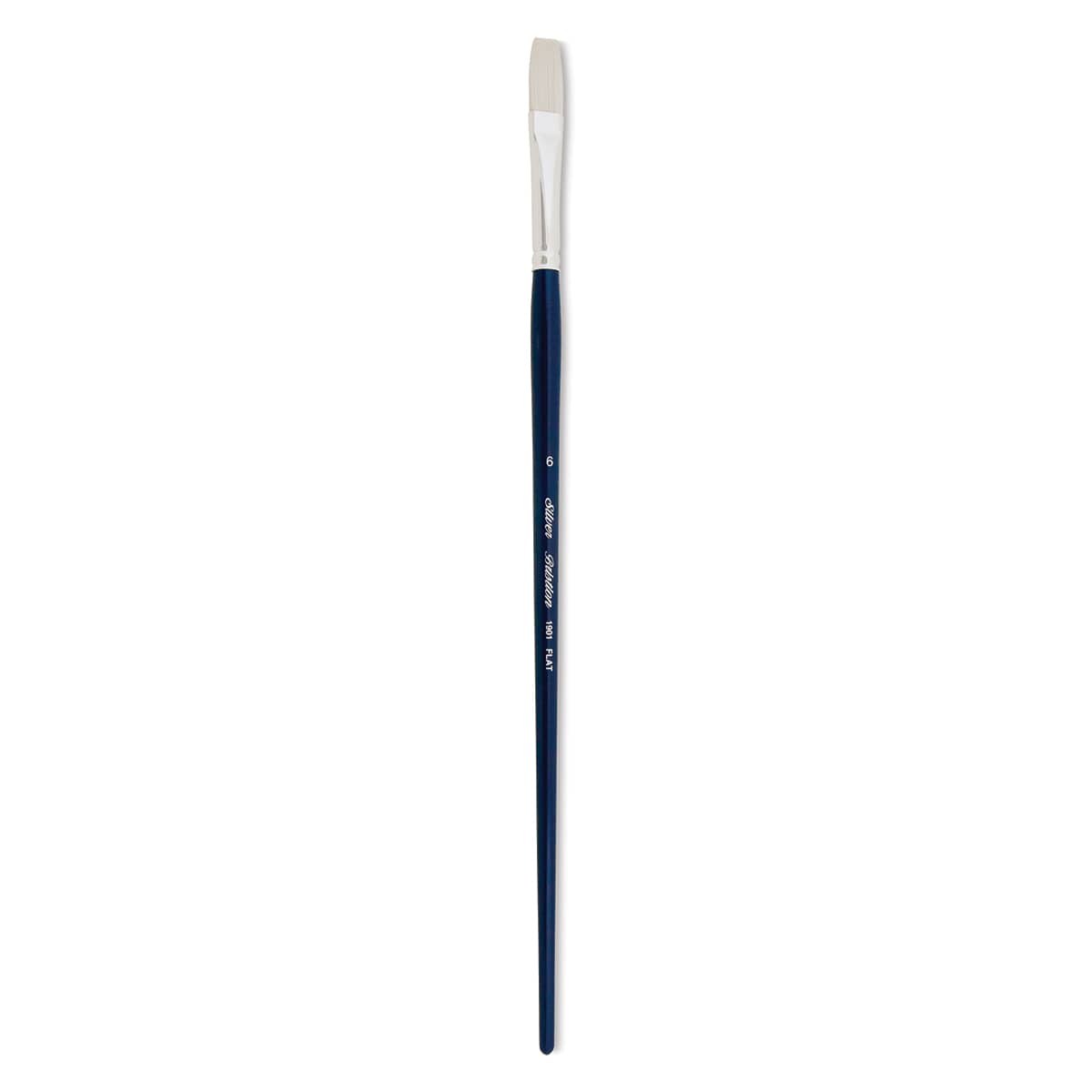 Silver Brush Bristlon Stiff White Synthetic Brush - Flat, Size 6