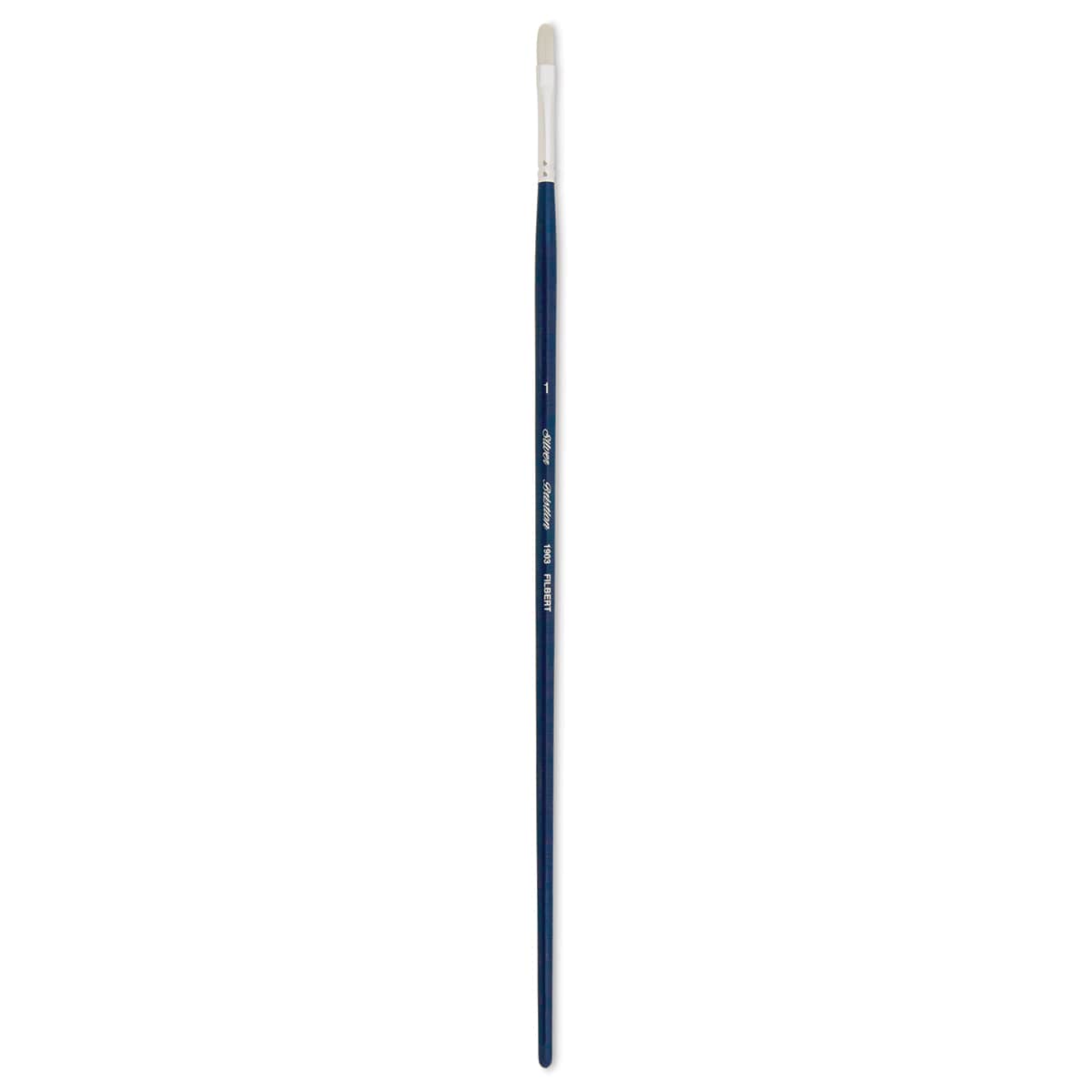 Silver Brush Bristlon Stiff White Synthetic Brush - Filbert, Size 1