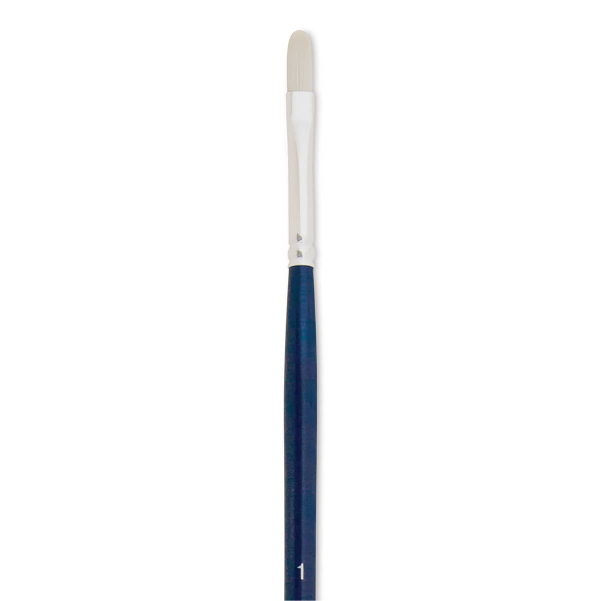 Silver Brush Bristlon Stiff White Synthetic Brush - Filbert, Size 1 (close-up)