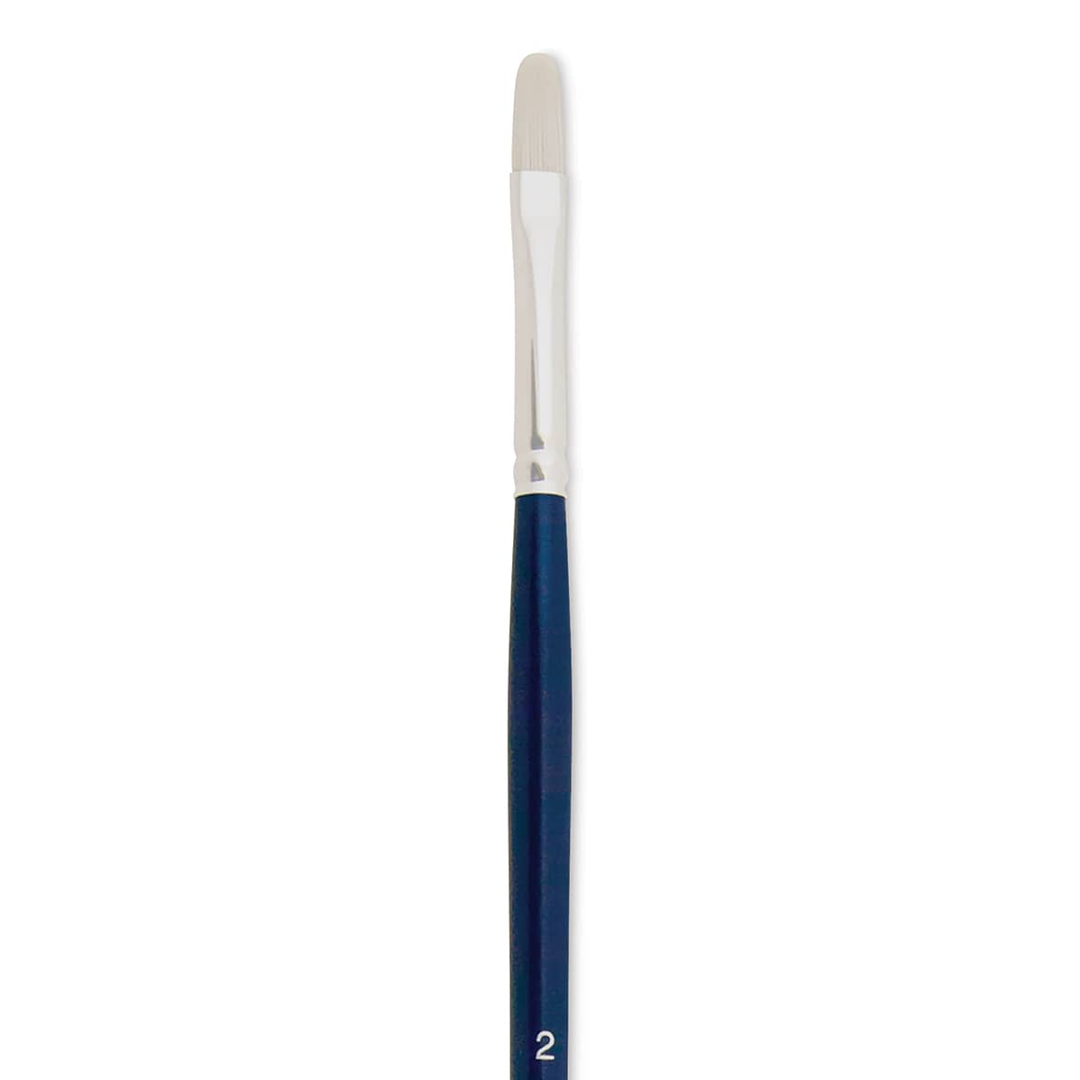 Silver Brush Bristlon Stiff White Synthetic Brush - Filbert, Size 2 (close-up)