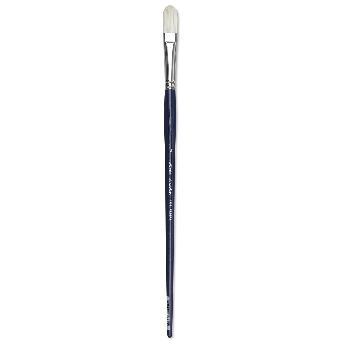Silver Brush Bristlon Stiff White Synthetic Brush - Filbert, Size 8