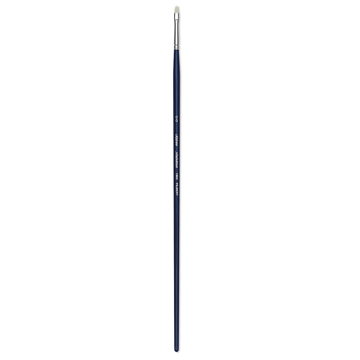 Silver Brush Bristlon Stiff White Synthetic Brush - Filbert, Size 2/0