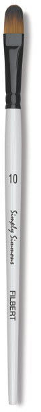 Robert Simmons Simply Simmons Synthetic Brush - Filbert, Short Handle, Size 10