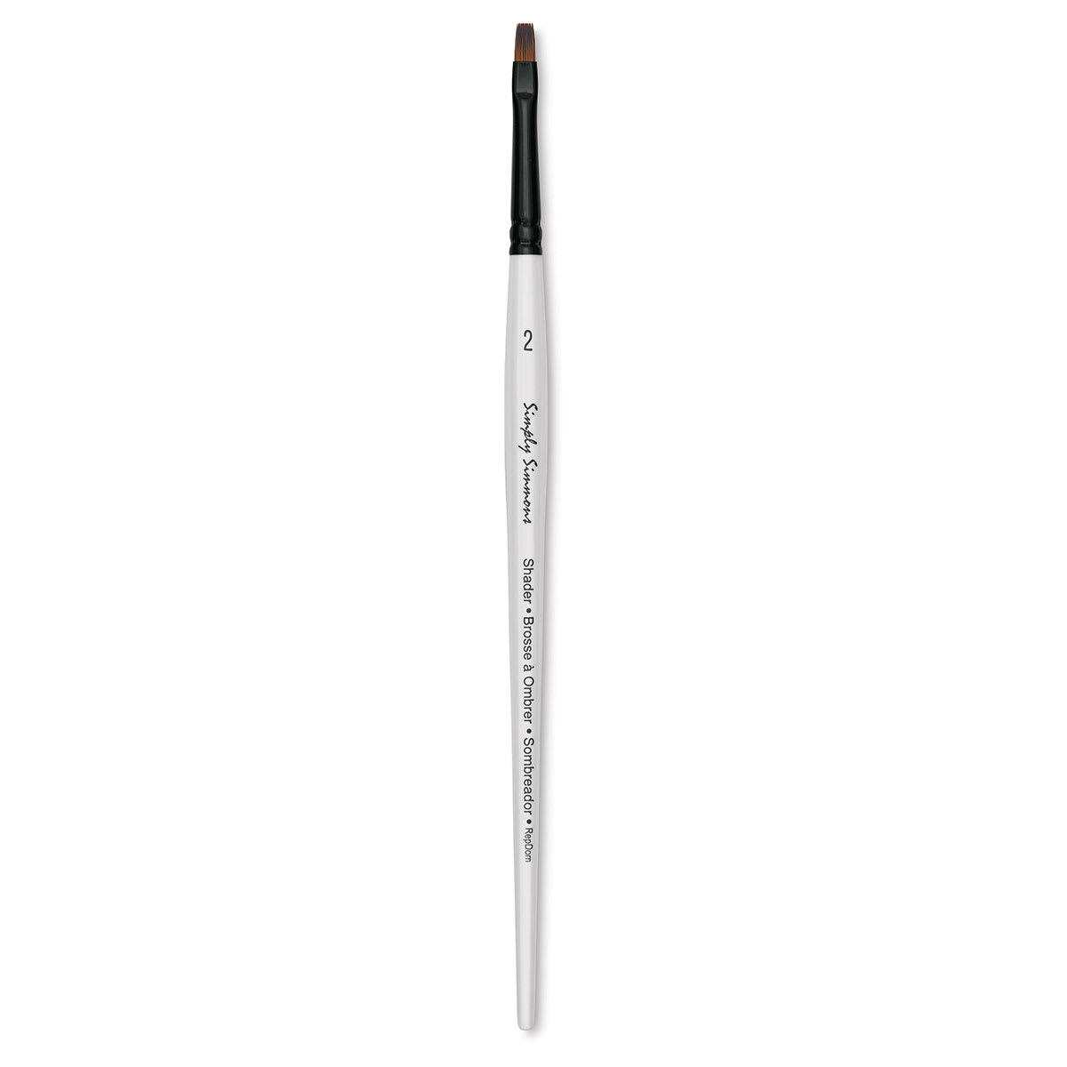 Robert Simmons Simply Simmons Synthetic Brush - Flat Shader, Short Handle, Size 2