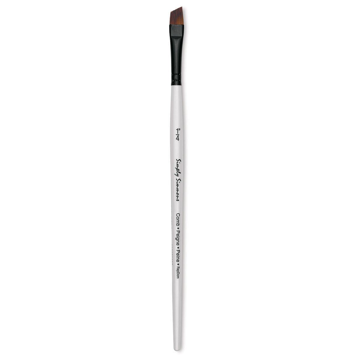 Robert Simmons Simply Simmons Synthetic Brush - Angle Comb, Short Handle, Size 1/4"