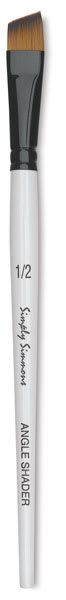Robert Simmons Simply Simmons Synthetic Brush - Angle Shader, Short Handle, Size 1/2''