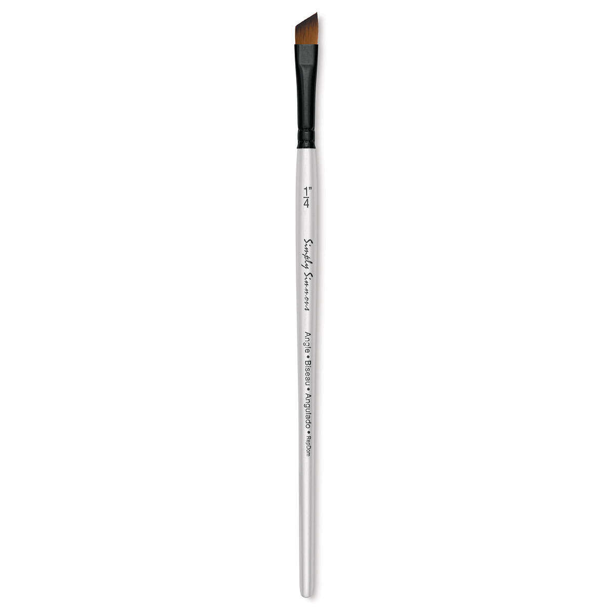 Robert Simmons Simply Simmons Synthetic Brush - Angle Shader, Short Handle, Size 1/4"