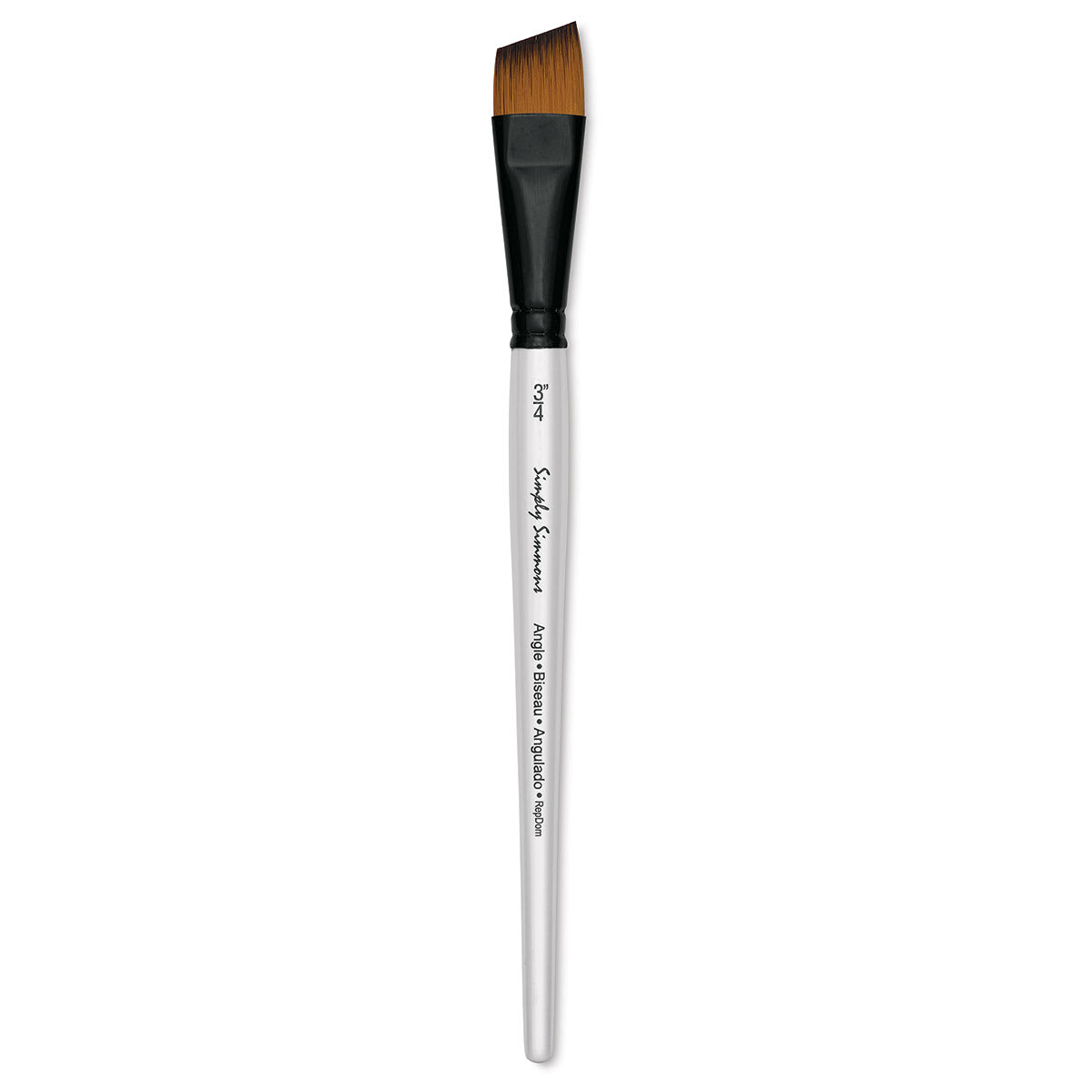 Robert Simmons Simply Simmons Synthetic Brush - Angle Shader, Short Handle, Size 3/4"