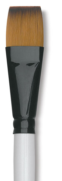 Robert Simmons Simply Simmons Synthetic Brush - Flat Wash, Short Handle, Size 3/4'' Close-up