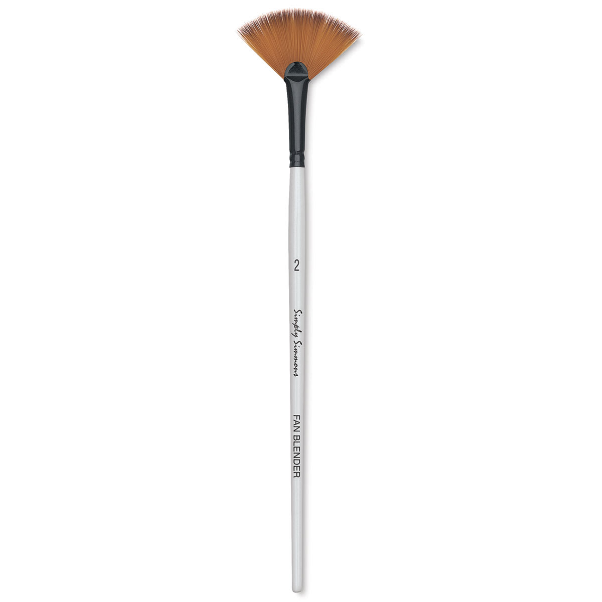 Robert Simmons Simply Simmons Synthetic Brush - Fan Blender, Short Handle, Size 2