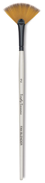 Robert Simmons Simply Simmons Synthetic Brush - Fan Blender, Short Handle, Size 2