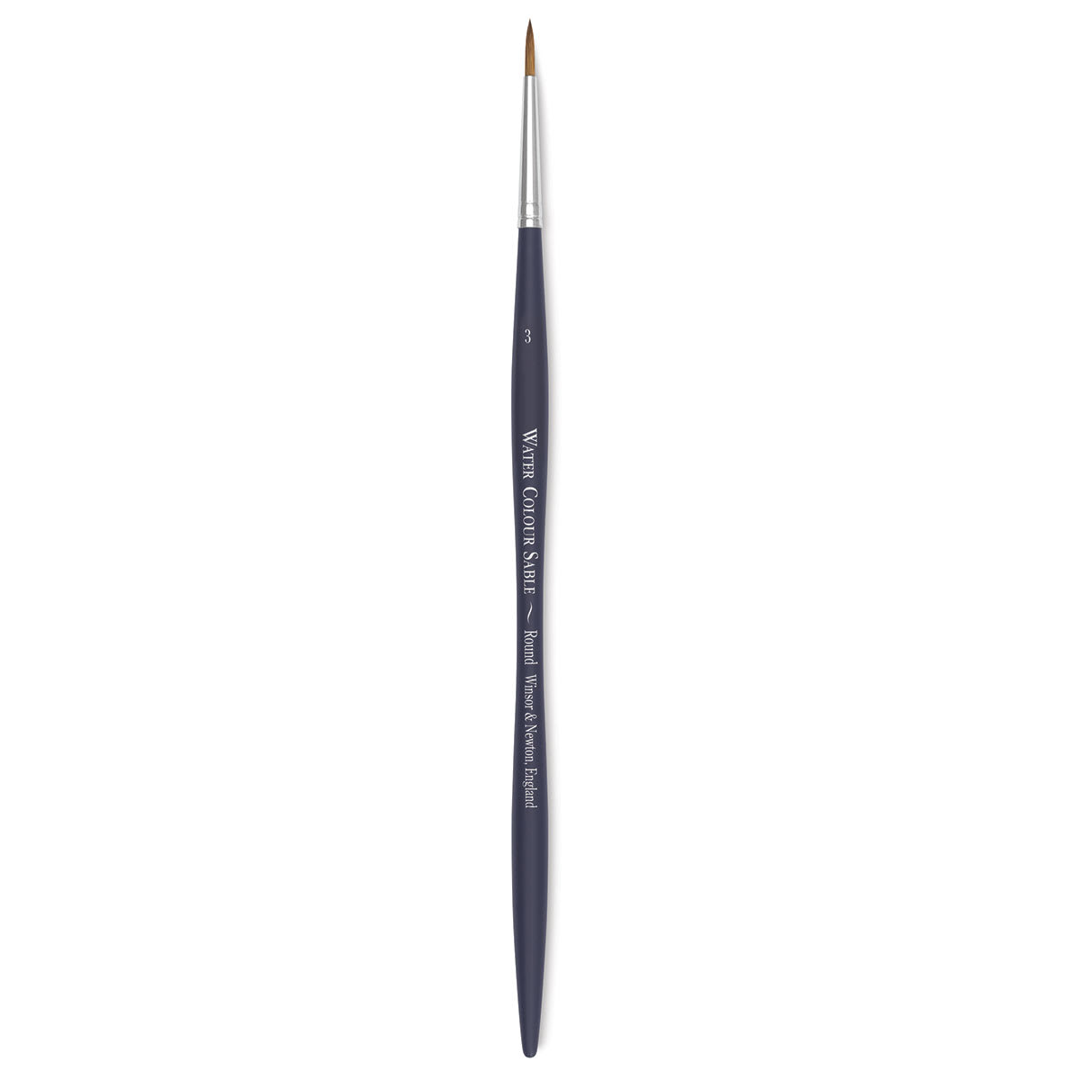 Winsor & Newton Artists' Kolinsky Sable Watercolor Brush - Round, Short Handle, Size 3
