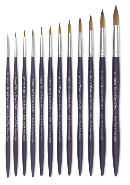 Winsor & Newton Artists' Kolinsky Sable Watercolor Brushes - Round