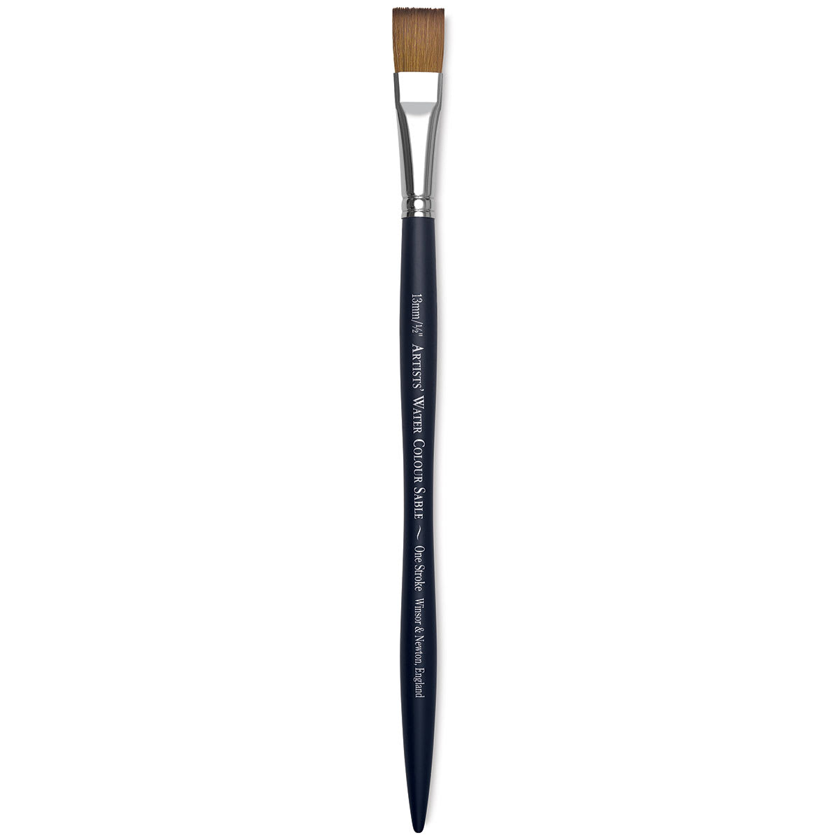 Winsor & Newton Artists' Kolinsky Sable Watercolor Brush - One-Stroke, Short Handle, Size 1/2"