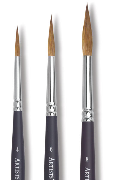 Winsor & Newton Artists' Kolinsky Sable Watercolor Brushes - Pointed Round