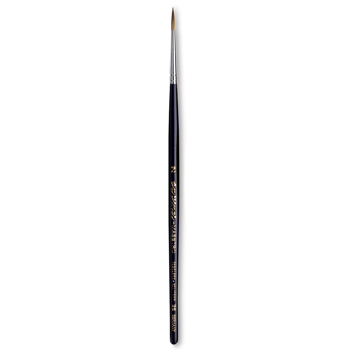 Da Vinci Maestro Kolinsky Brush - Long Tapered Round, Short Handle, Size 2
