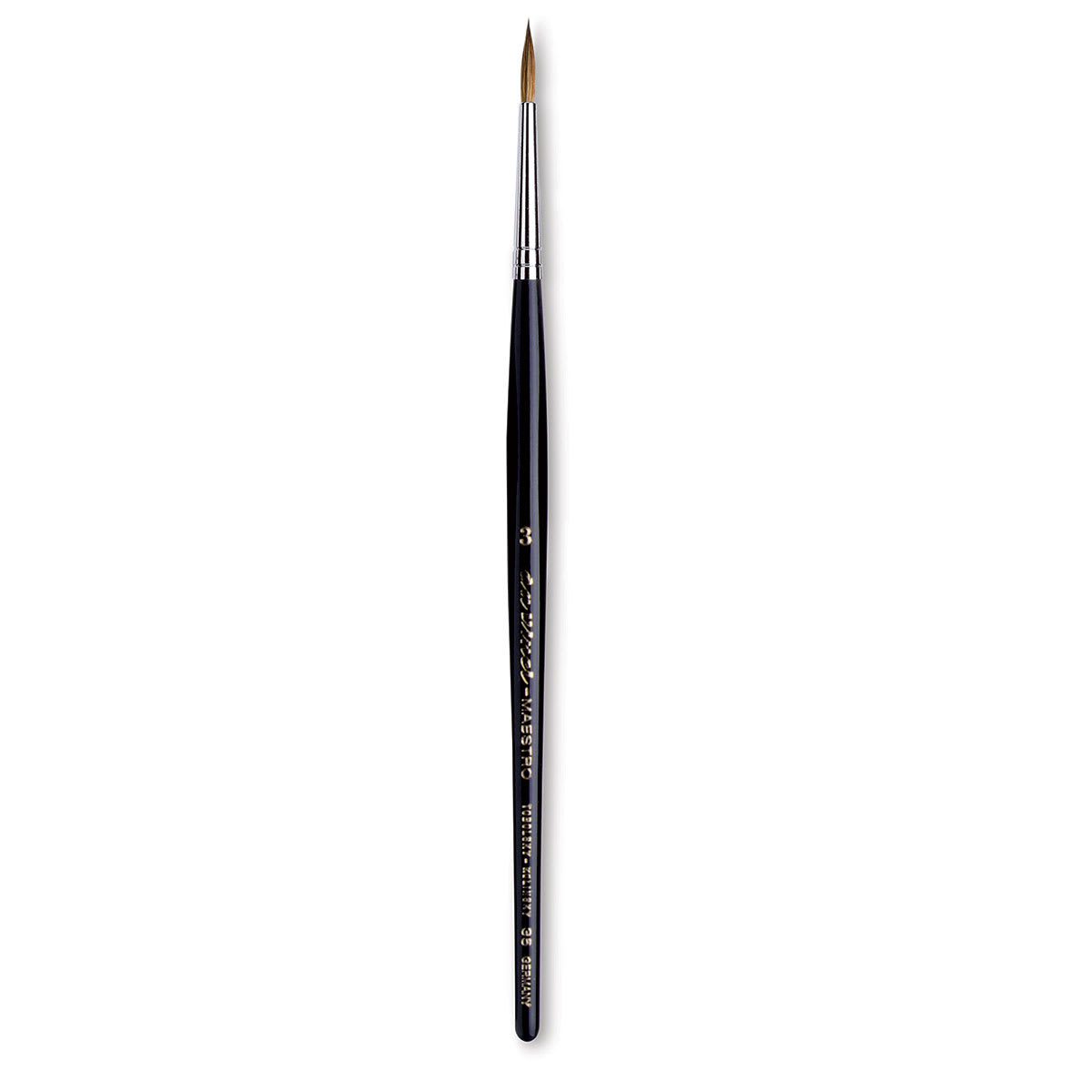 Da Vinci Maestro Kolinsky Brush - Long Tapered Round, Short Handle, Size 3