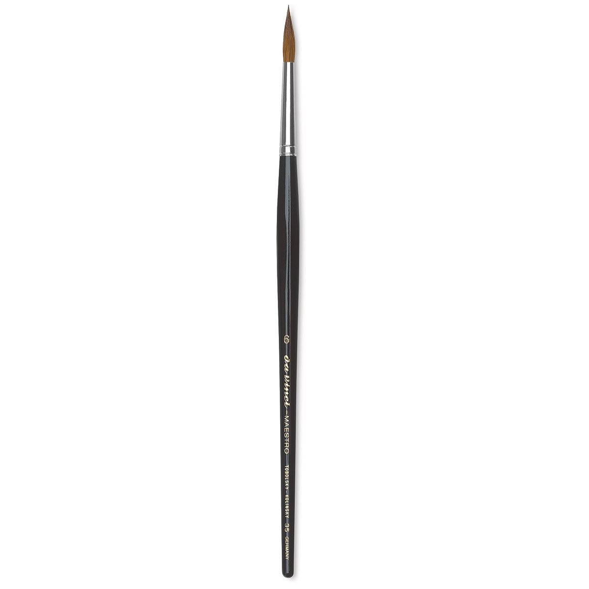 Da Vinci Maestro Kolinsky Brush - Long Tapered Round, Short Handle, Size 6