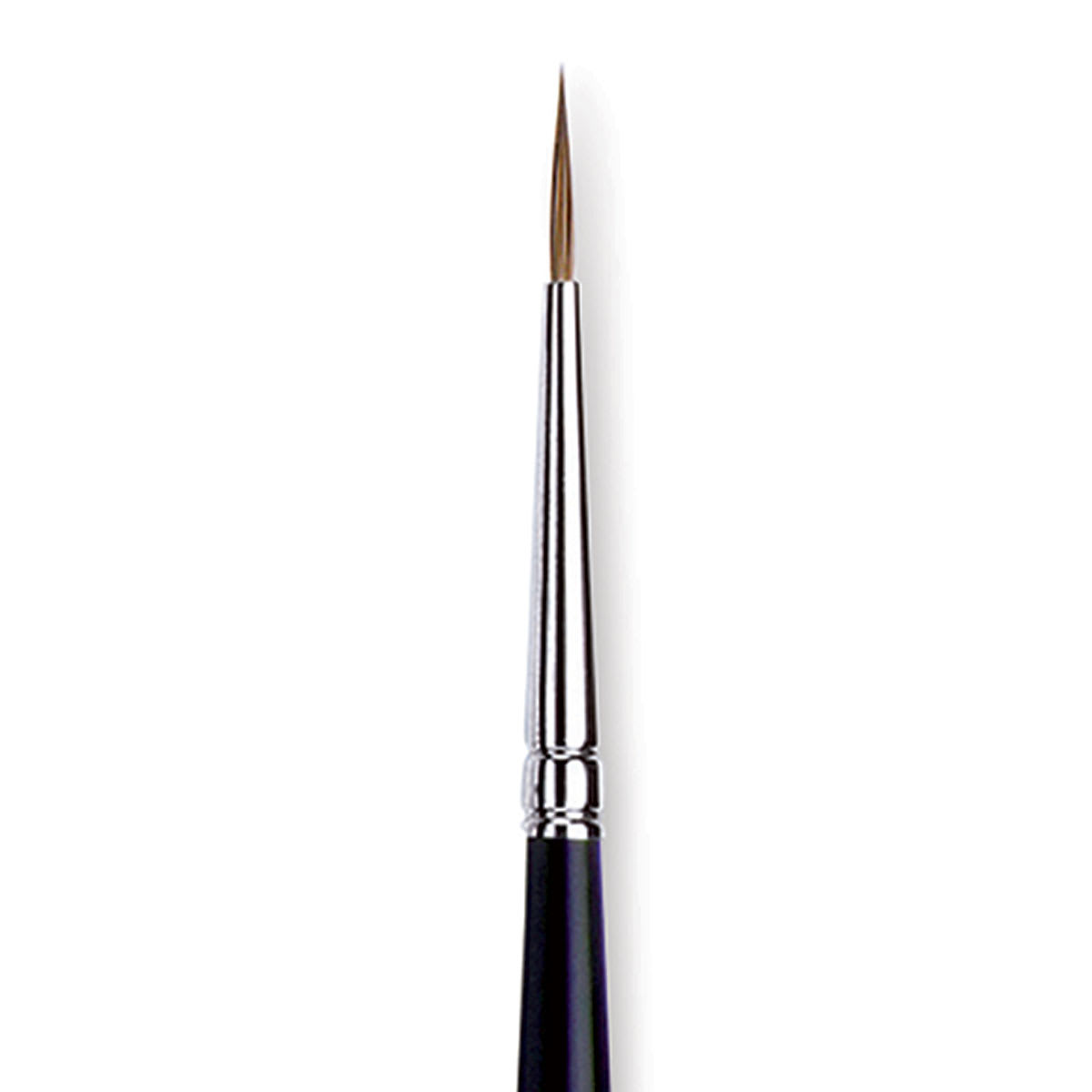 Da Vinci Maestro Kolinsky Brush - Long Tapered Round, Short Handle, Size 2/0 close up
