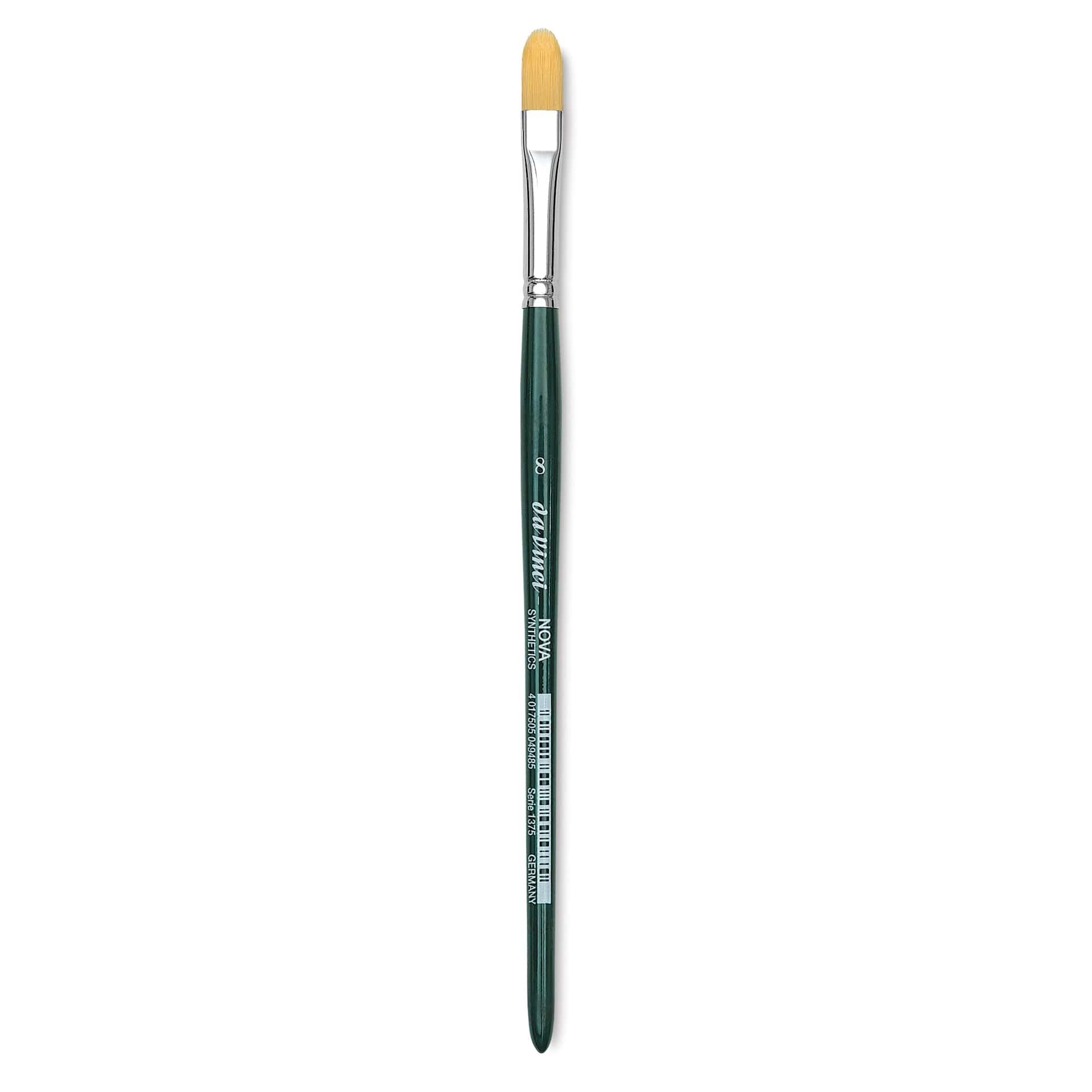 Da Vinci Nova Brush - Filbert, Short Handle, Size 8